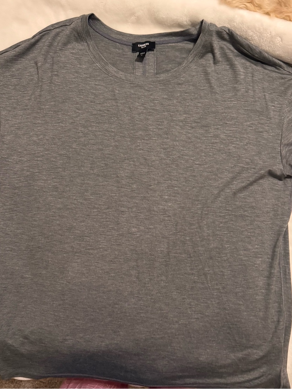 Express women’s Crew Neck T‑Shirt in Heather Gray